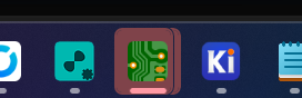 The same Altium taskbar button tinted salmon with a highlighted underline, no progress bar