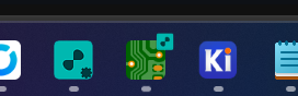The Altium taskbar button with the small teal Adom mark in its top right corner