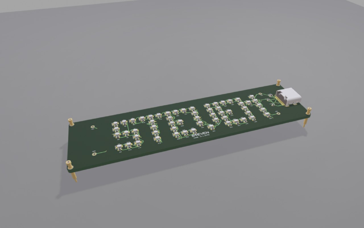 Rev 1: 3 x 5 LED dot matrix