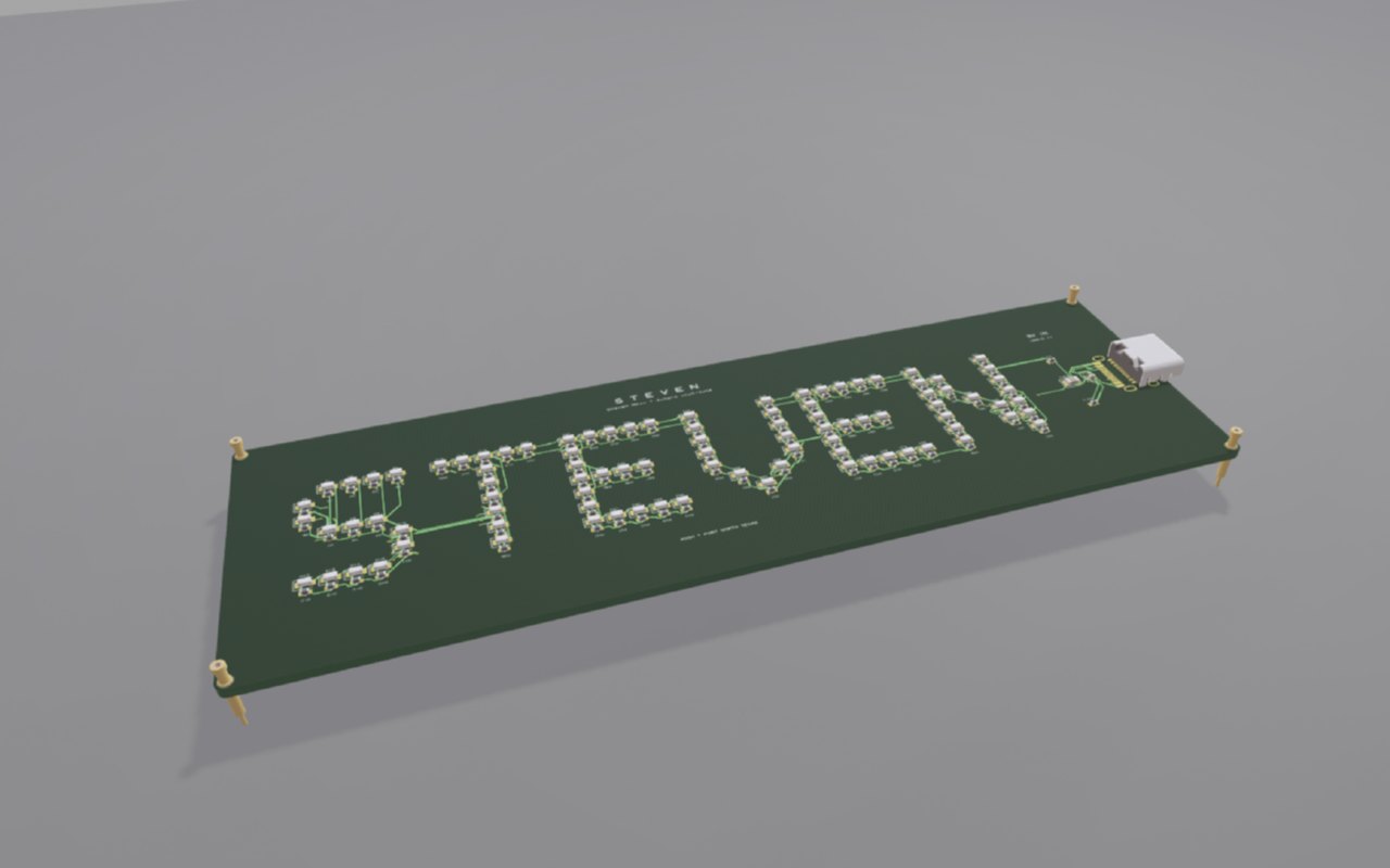 Rev 2: 5 x 7 LED dot matrix