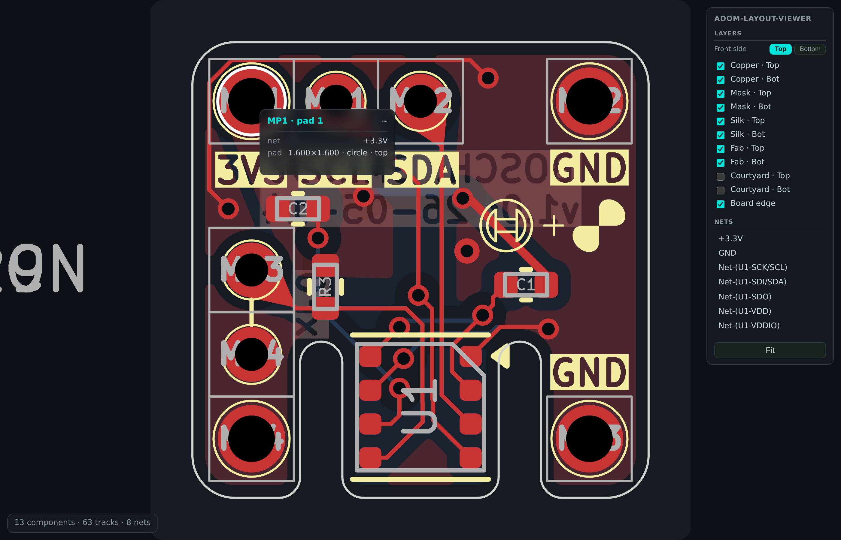 Hovering a pad
