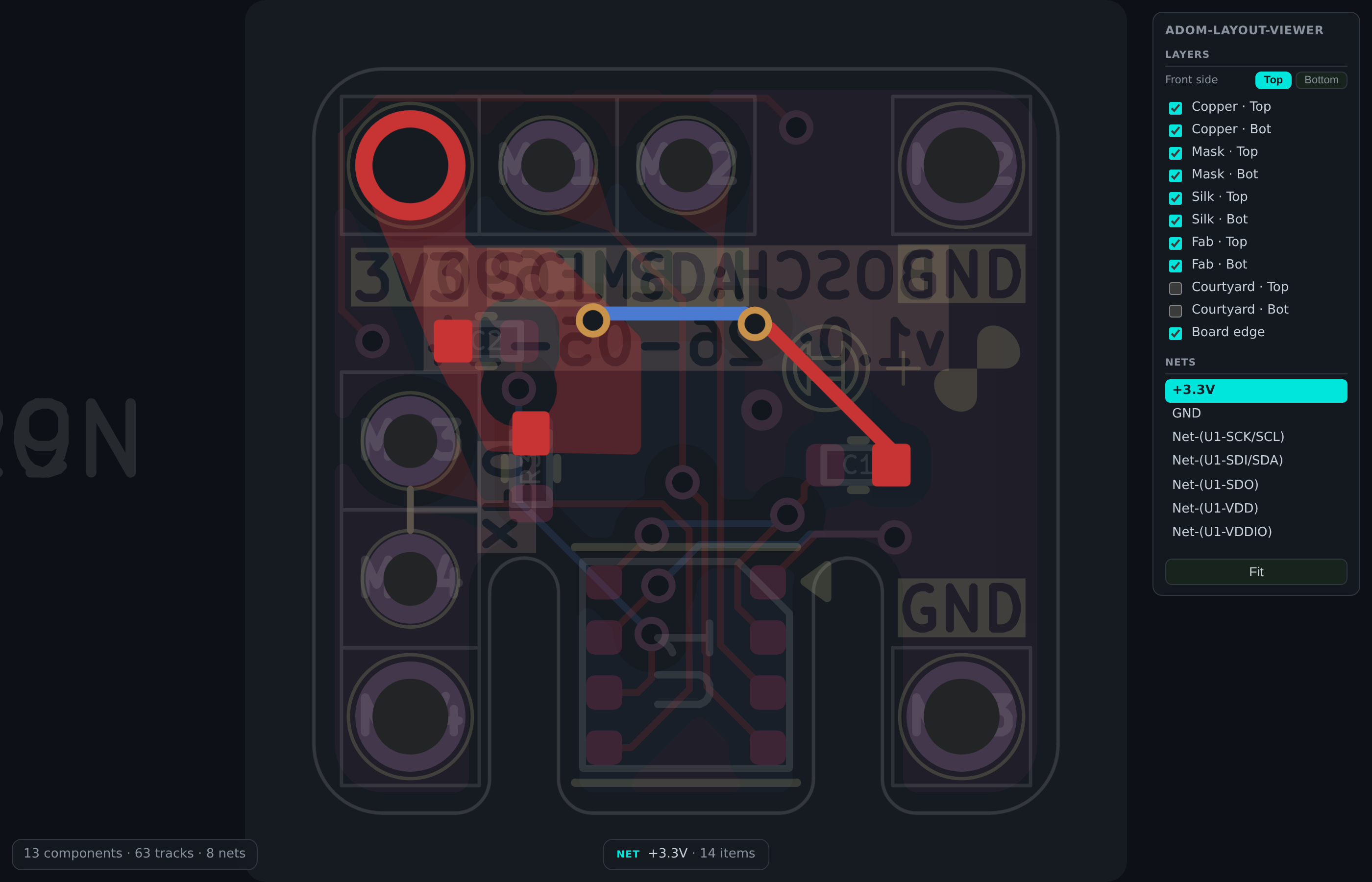 A net highlighted in adom-2dboard