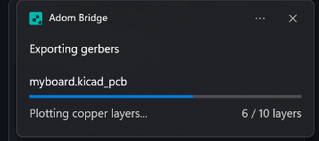 Progress bar toast