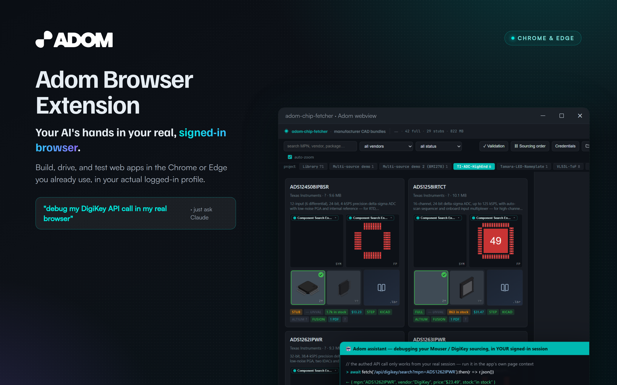 Adom Browser Extension