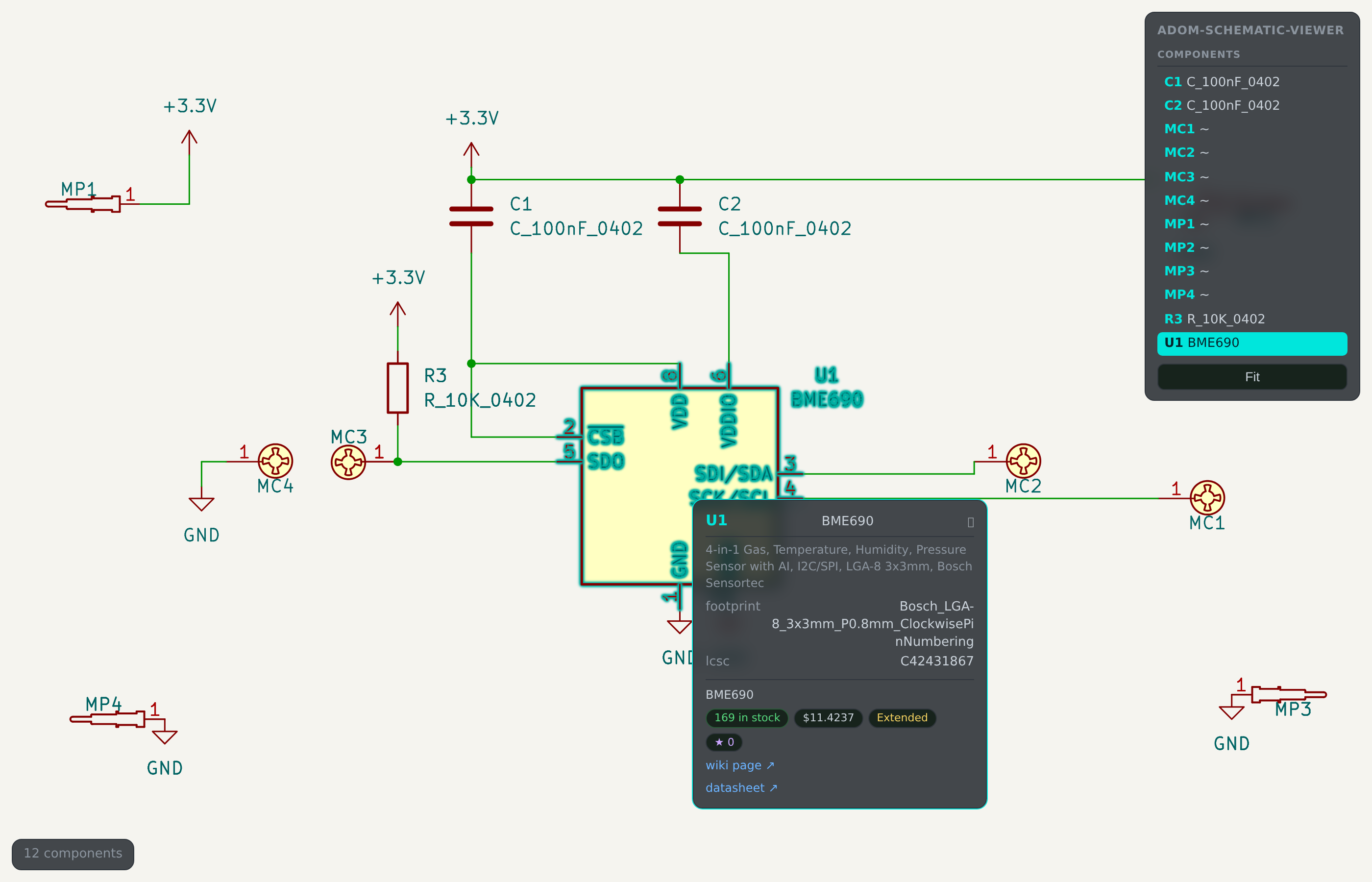 U1 selected in adom-schematic