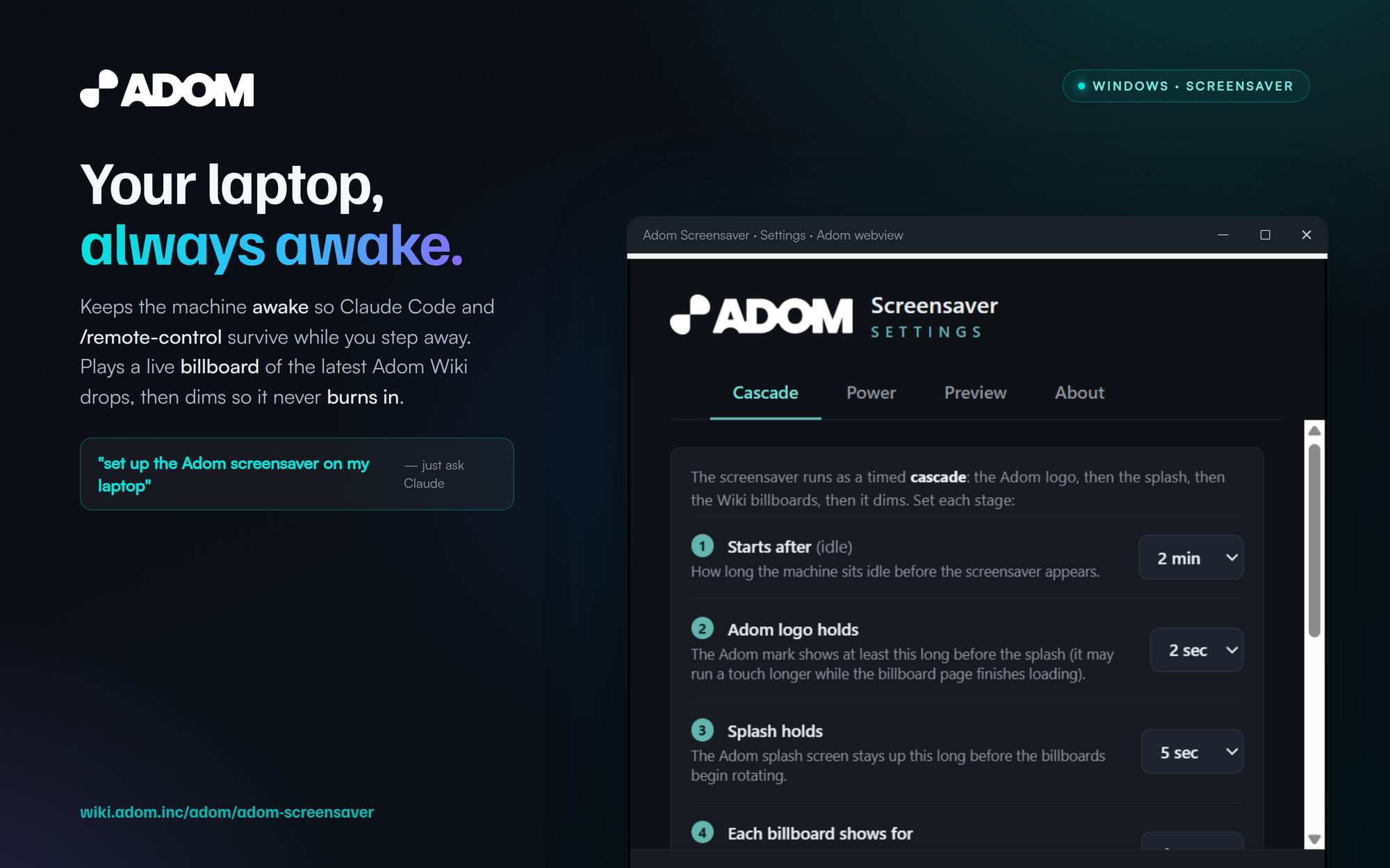 Adom Screensaver