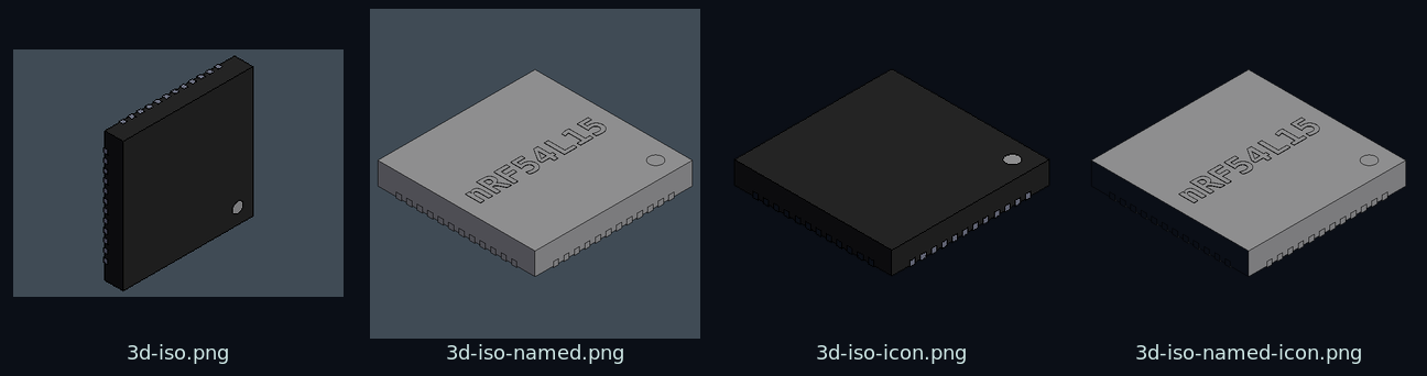 Shaded 3D: full, named, icon, named icon