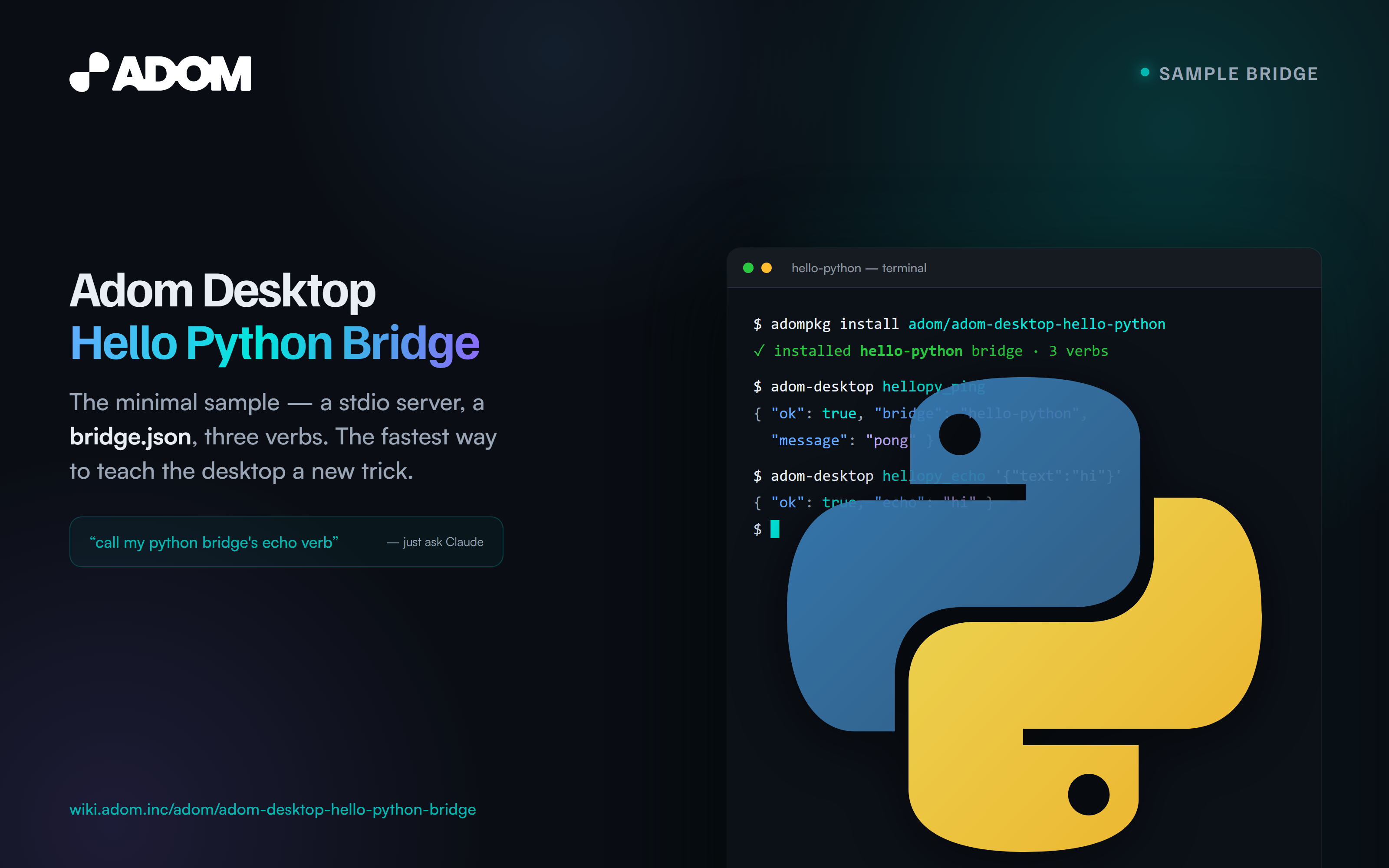 hello-python - sample bridge (Python)