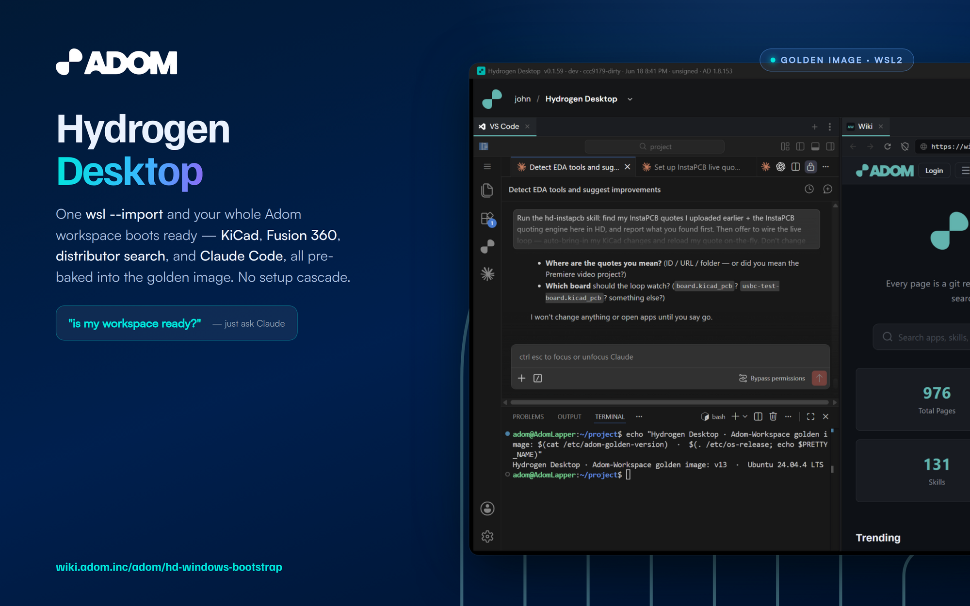 Adom Hydrogen (Windows / WSL2)