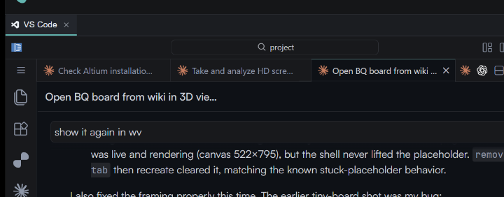 Your first AI threads, already open as tabs