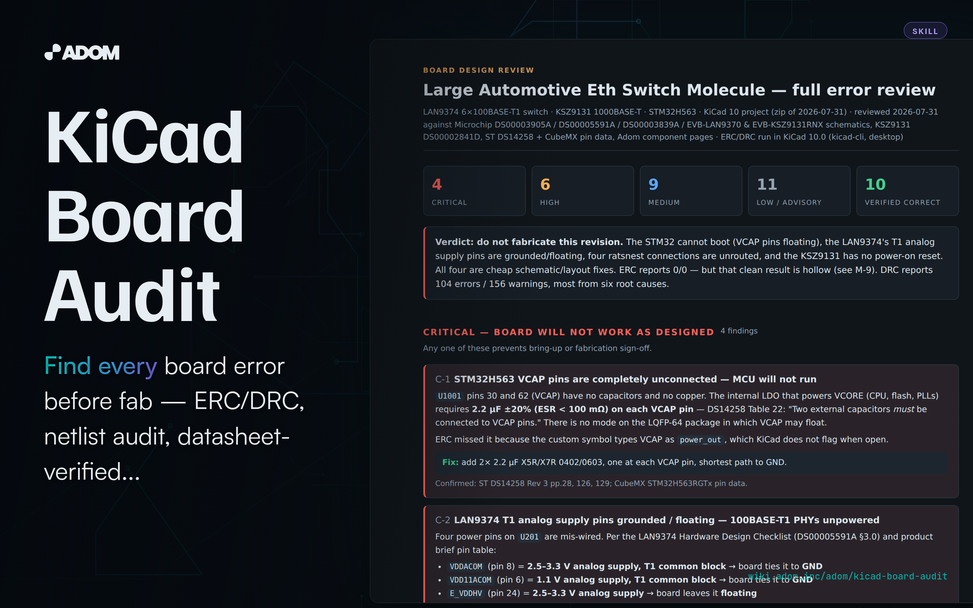 KiCad Board Audit