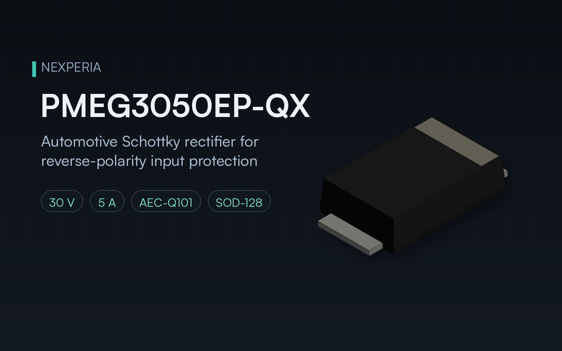 PMEG3050EP-QX: 30 V 5 A Automotive Schottky Rectifier, SOD-128