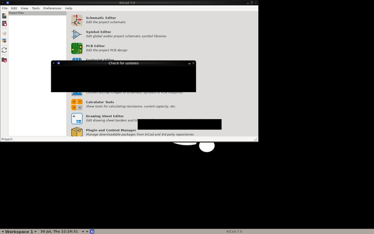KiCad running in a headless container, viewed in a browser via The Headless Deskman