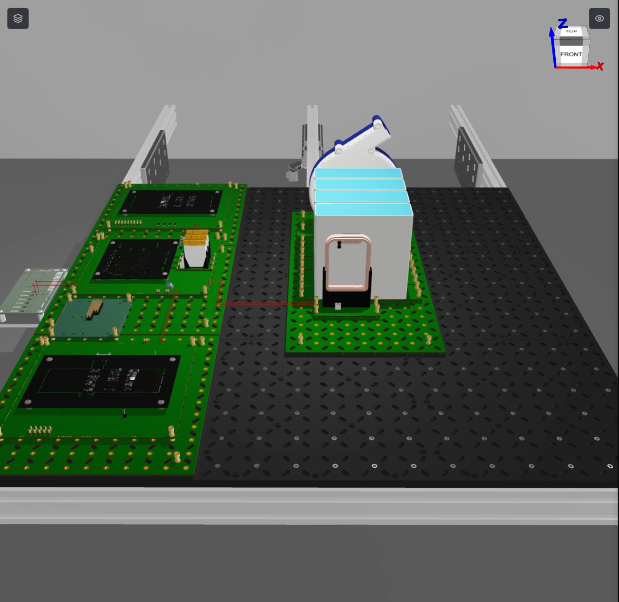 The implantables layout in the Hydrogen 3D editor