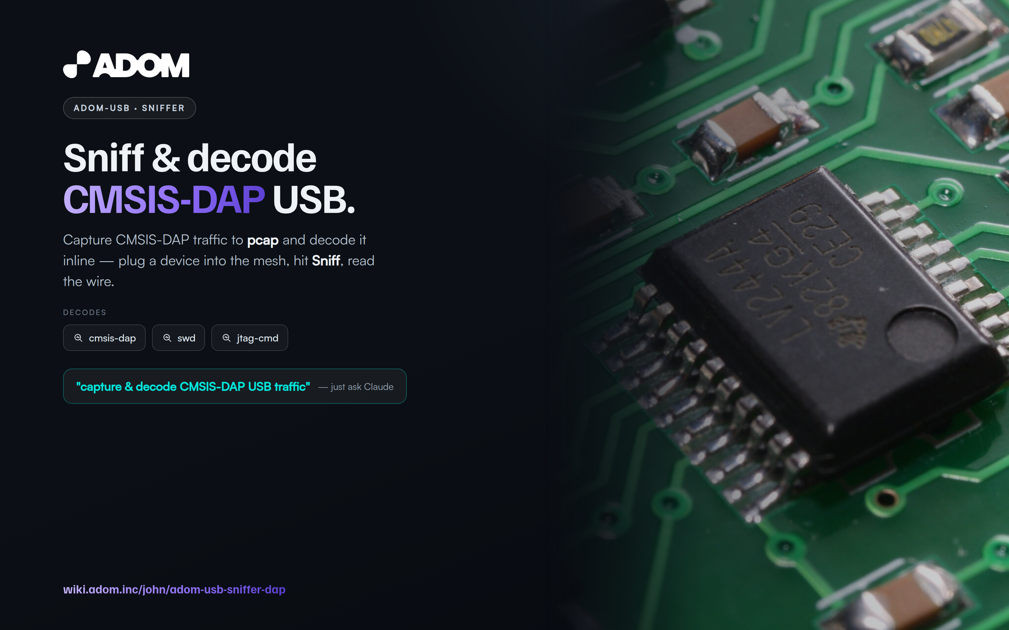 Adom USB - CMSIS-DAP debug-probe sniffer