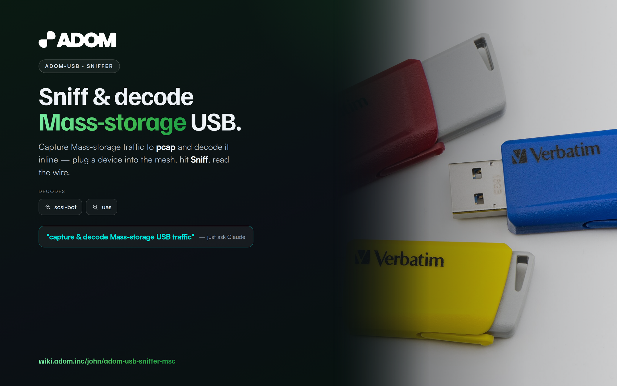 Adom USB - Mass-storage / SCSI sniffer