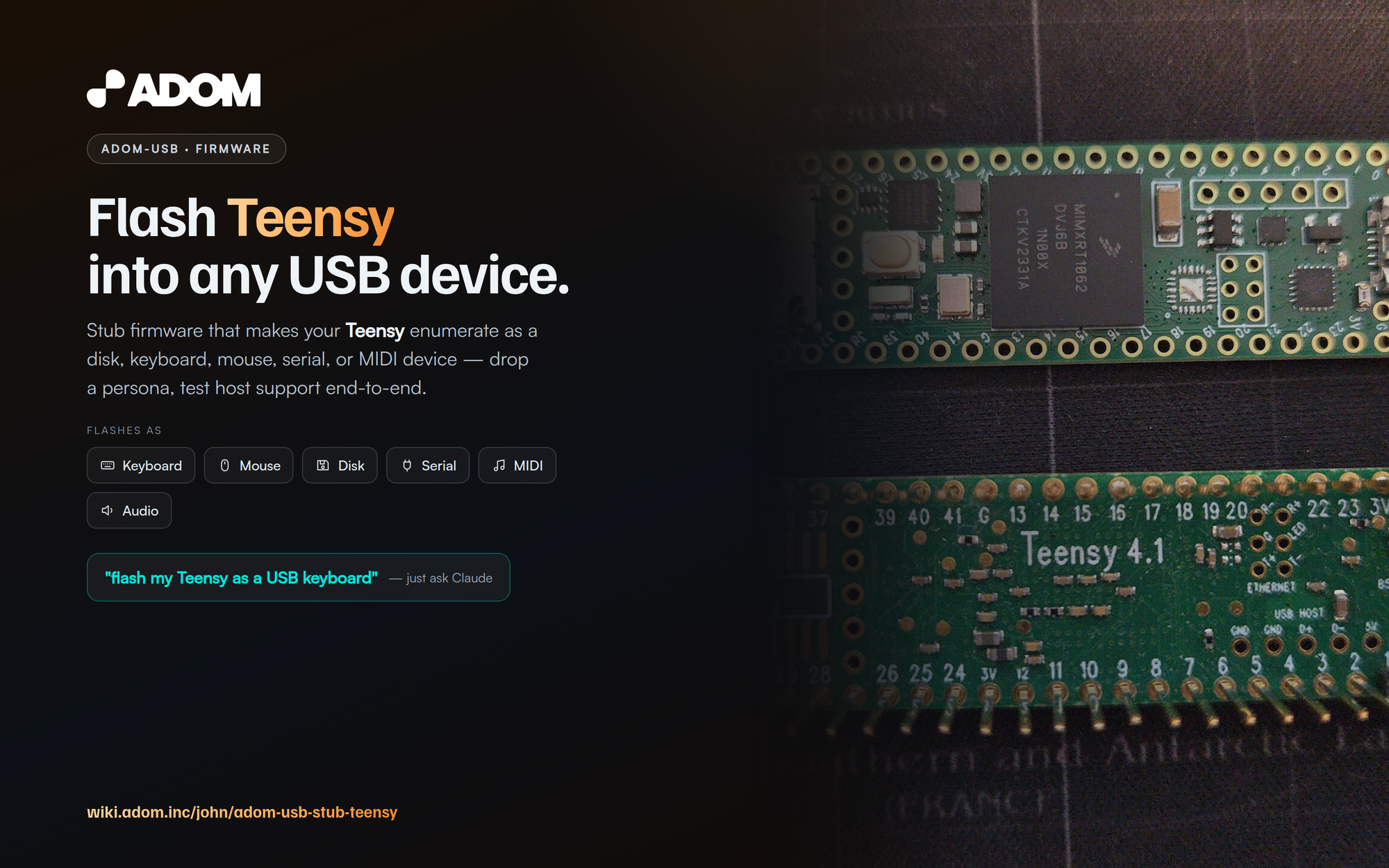 Adom USB - Teensy / i.MX RT persona pack