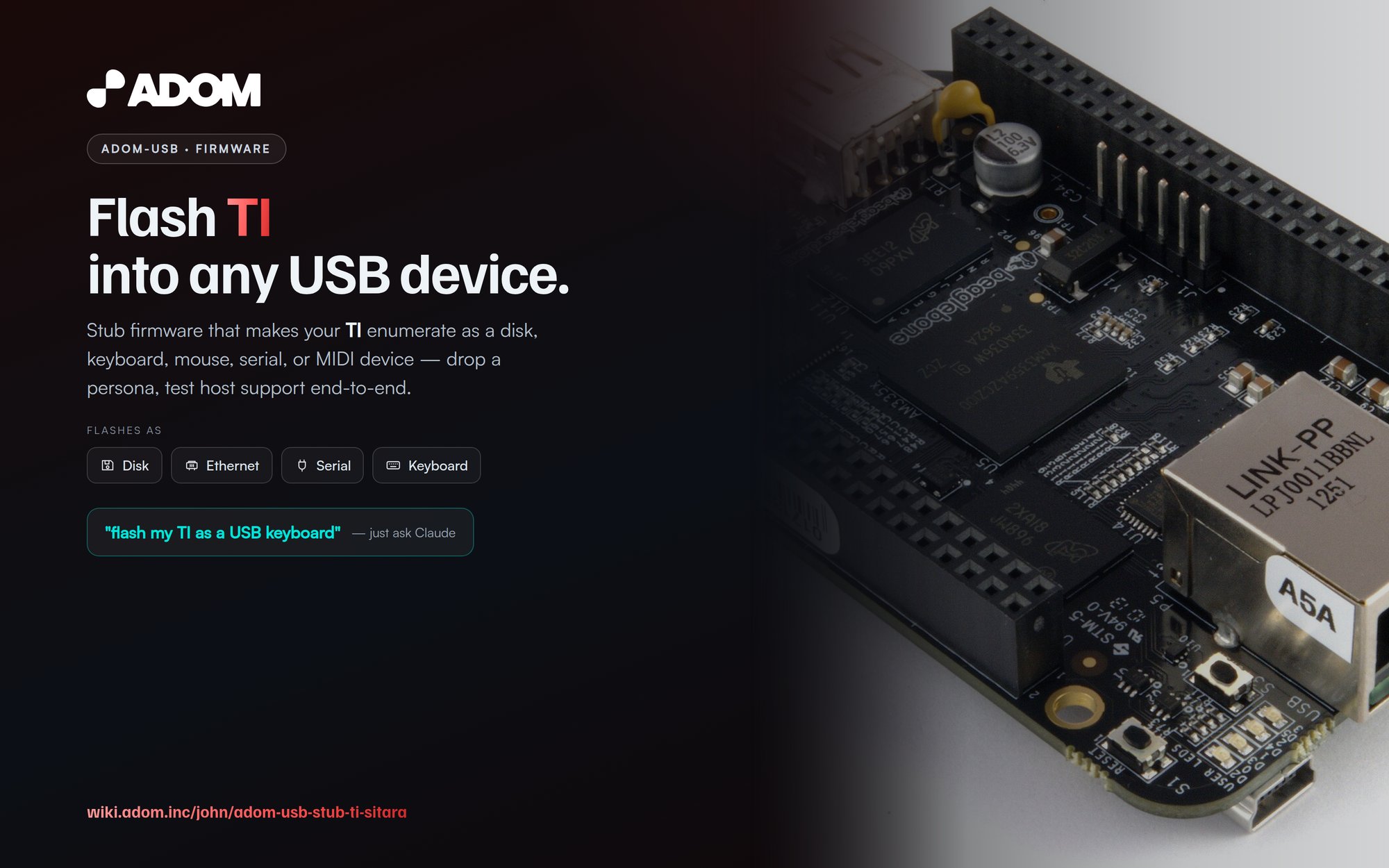 Adom USB - TI Sitara persona pack