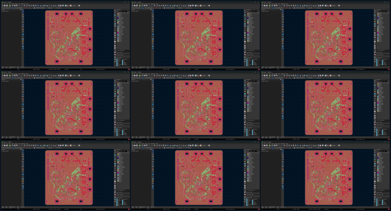 nine frames of nets