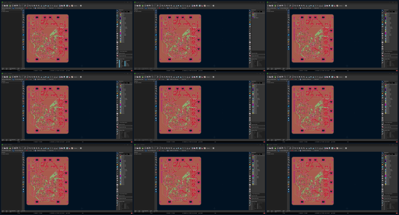 nine frames of pours, visit 2 (rework)