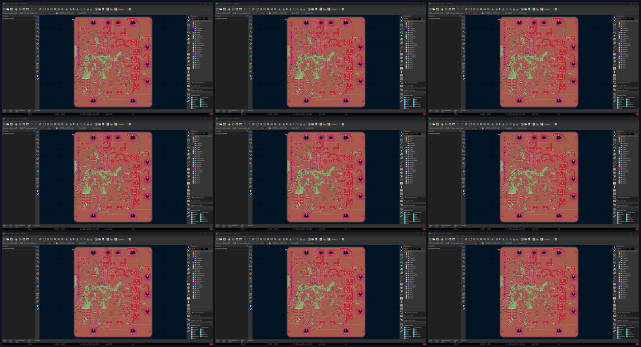 nine frames of components