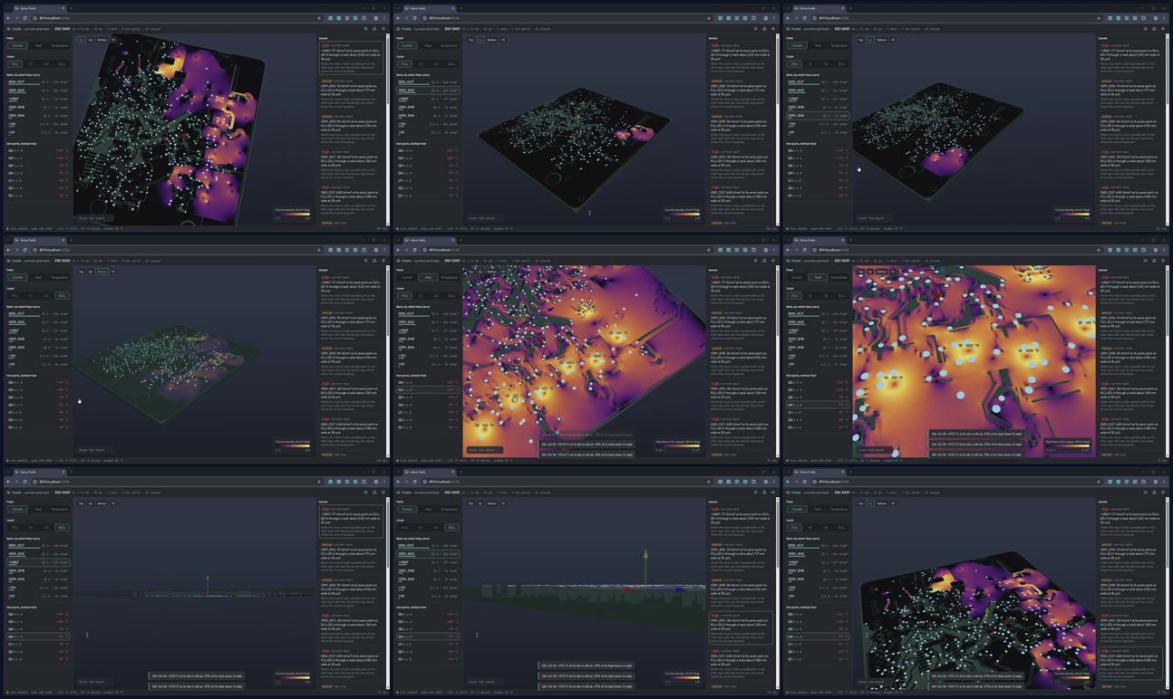 nine frames of fields