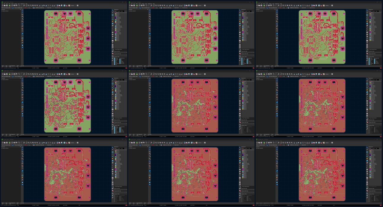 nine frames of pours, visit 2 (rework)