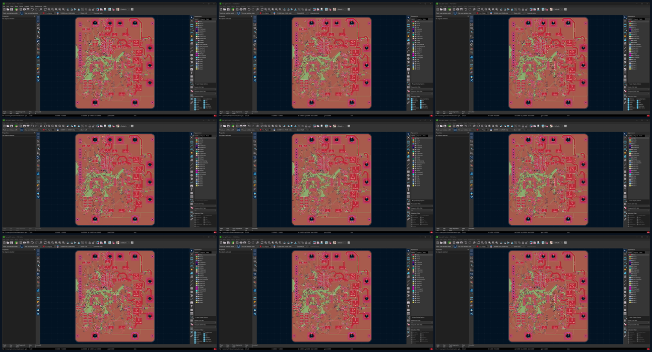 nine frames of pours, visit 3 (rework)