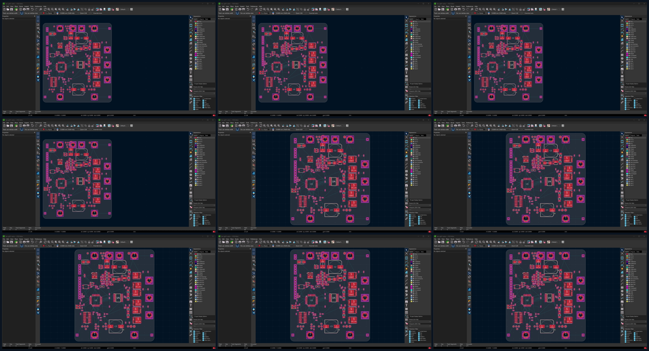 nine frames of routing, visit 3 (rework)