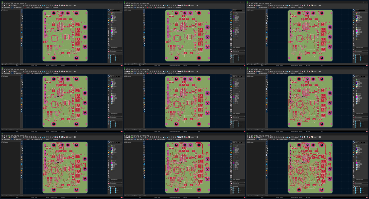 nine frames of routing, visit 4 (rework)