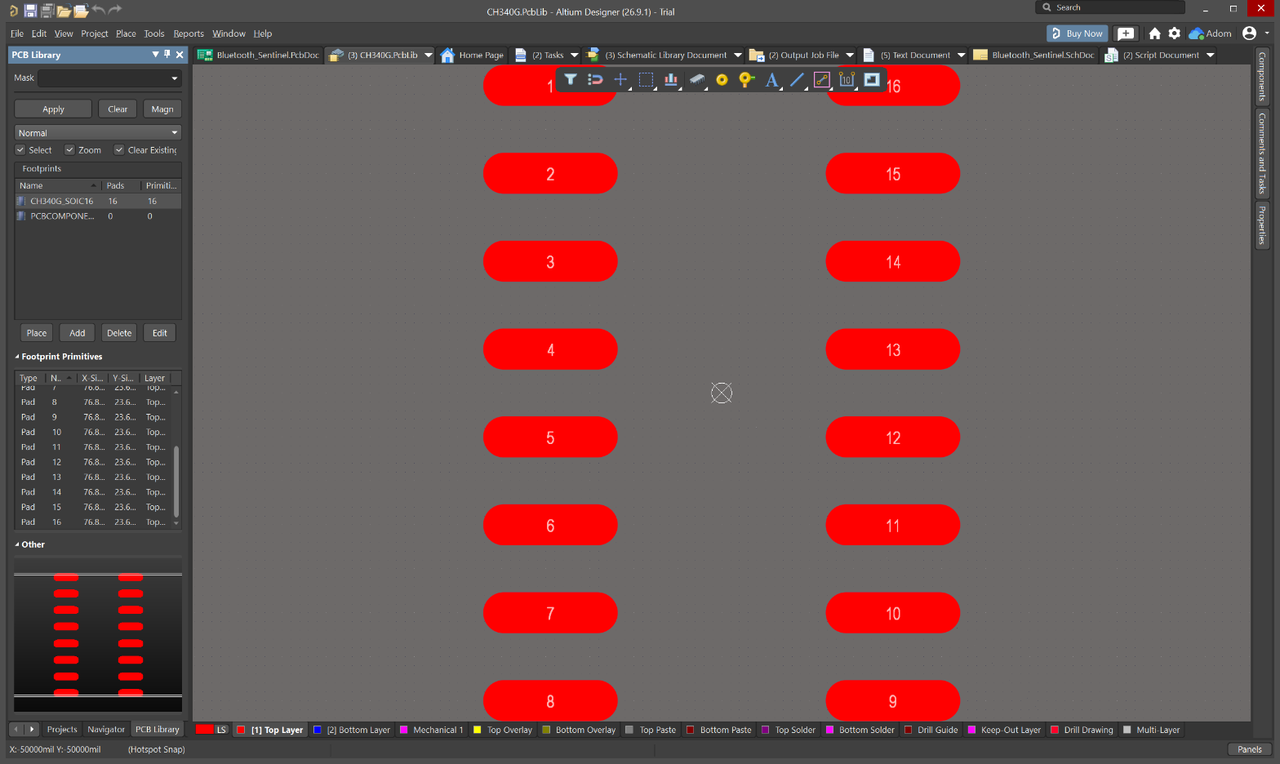 Footprint editor