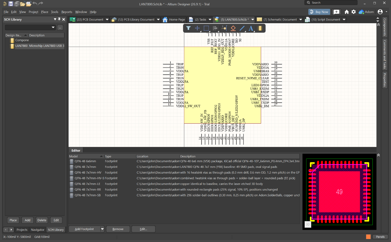 LAN7800 4-side symbol mode