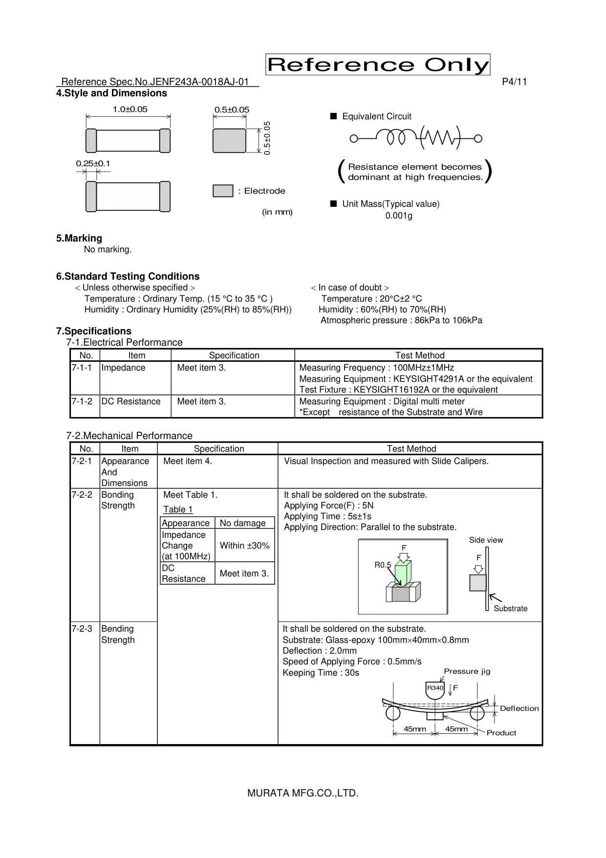 Datasheet page 4 of 11