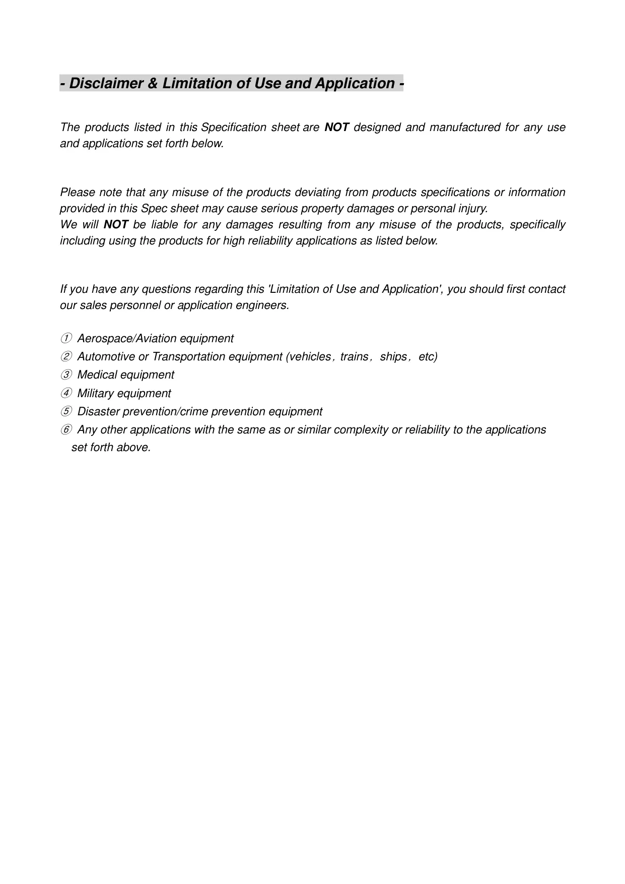 Datasheet page 3 of 3