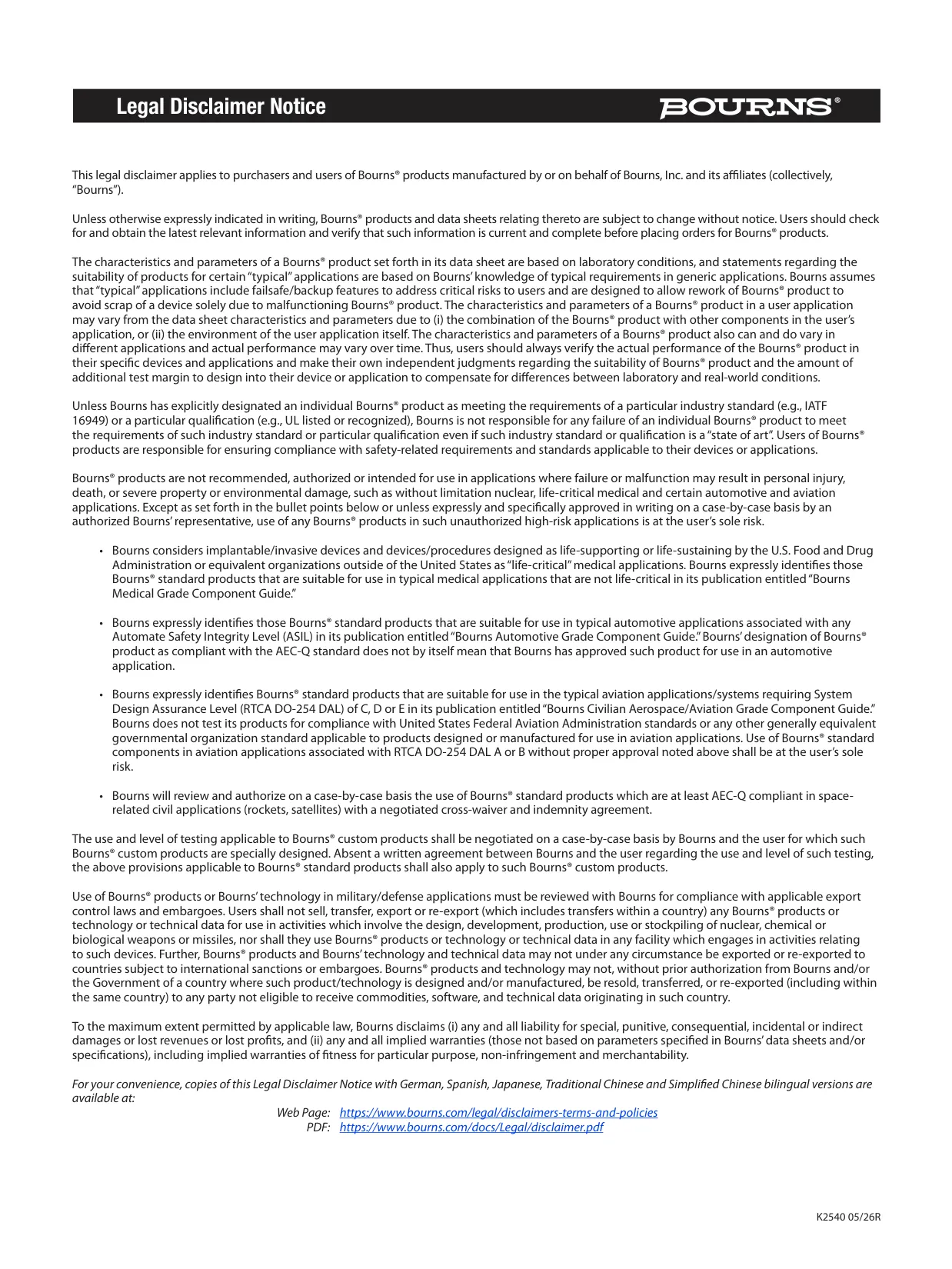 Datasheet page 9 of 9