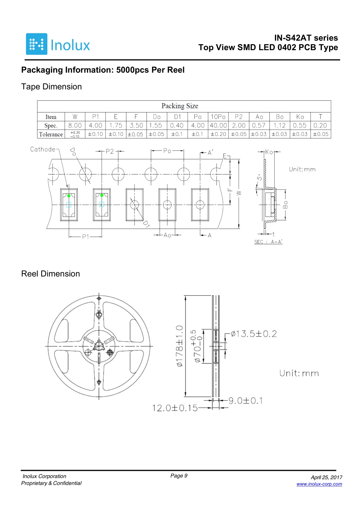 Datasheet page 9 of 14