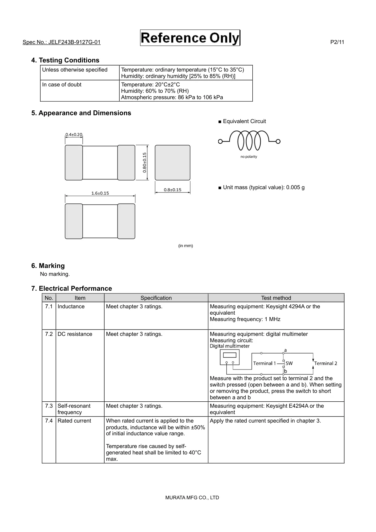 Datasheet page 2 of 11