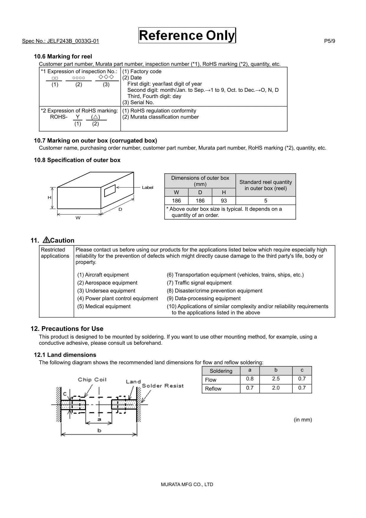 Datasheet page 5 of 10