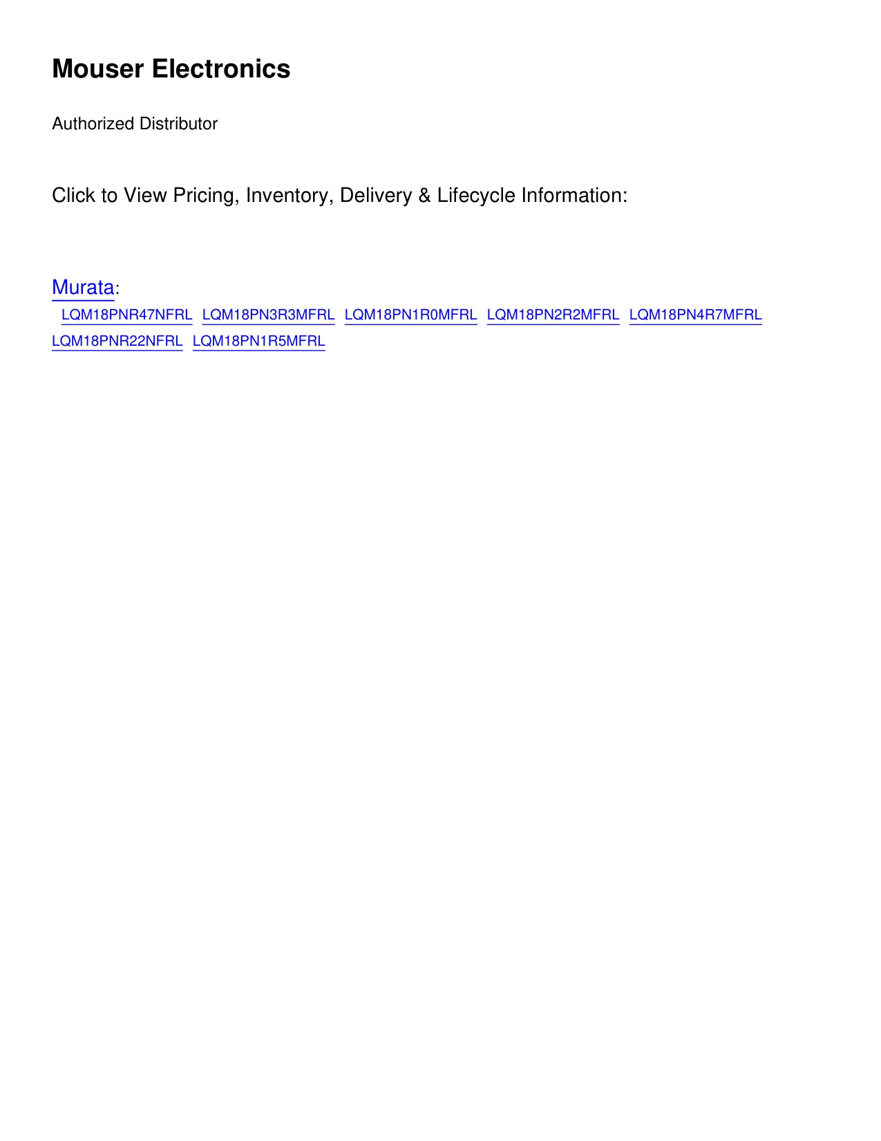 Datasheet page 10 of 10