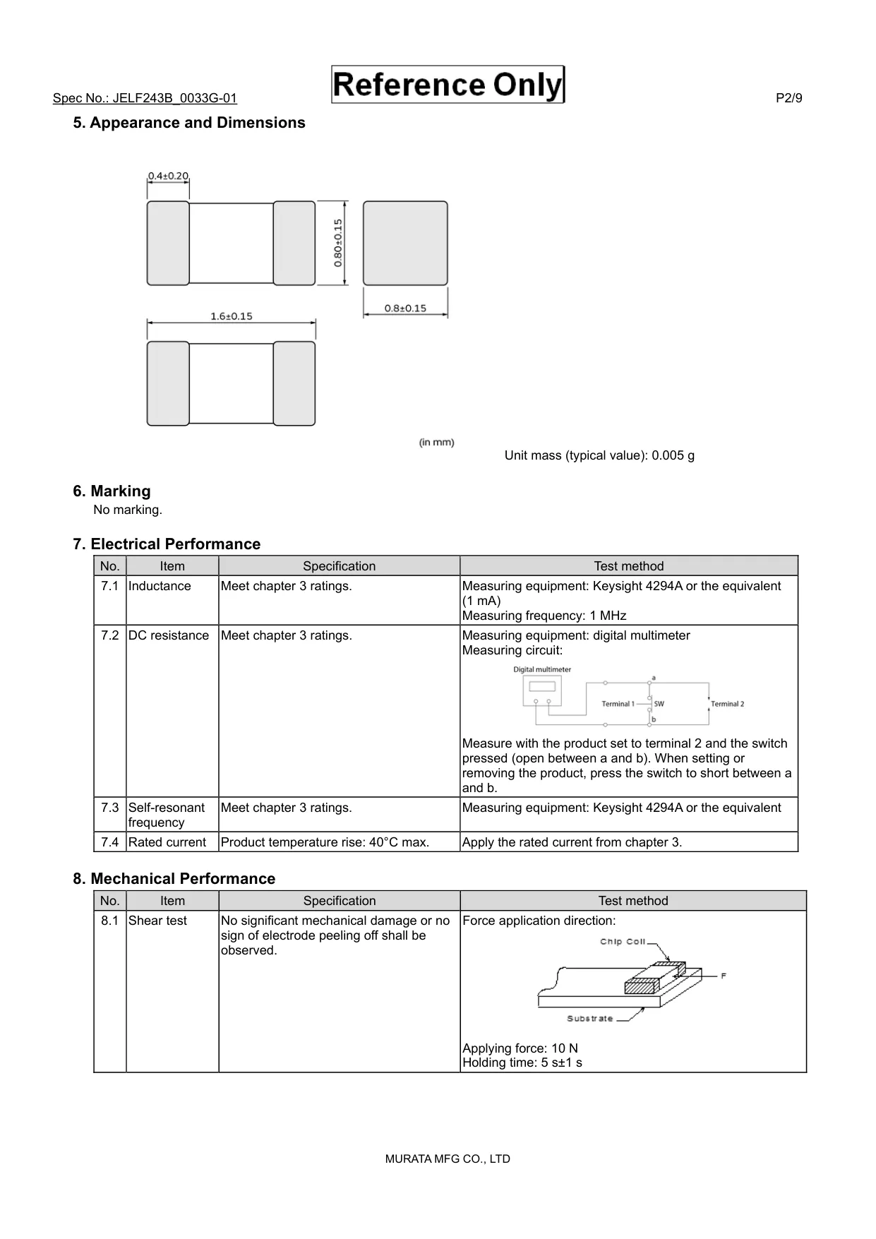 Datasheet page 2 of 10