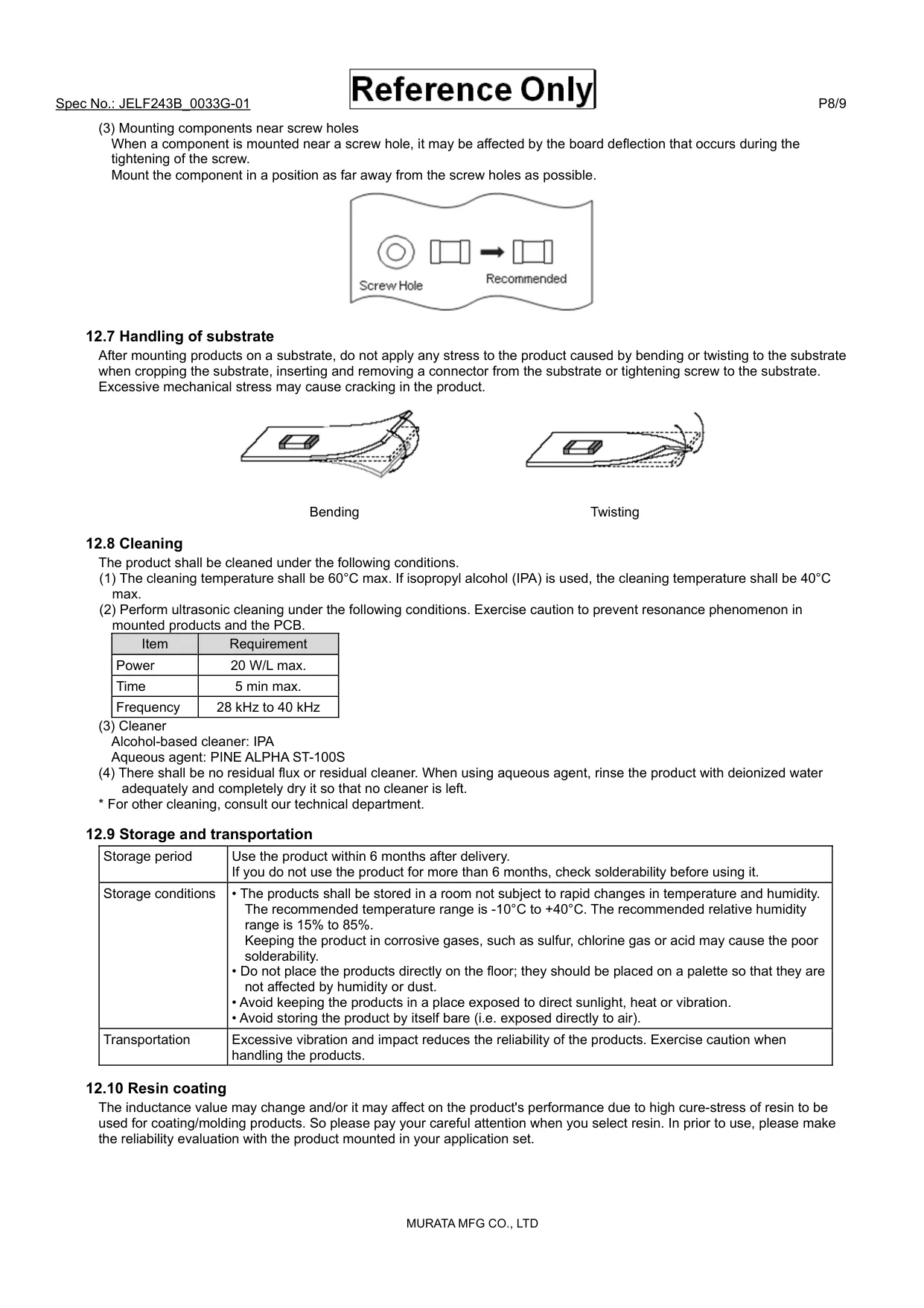 Datasheet page 8 of 10