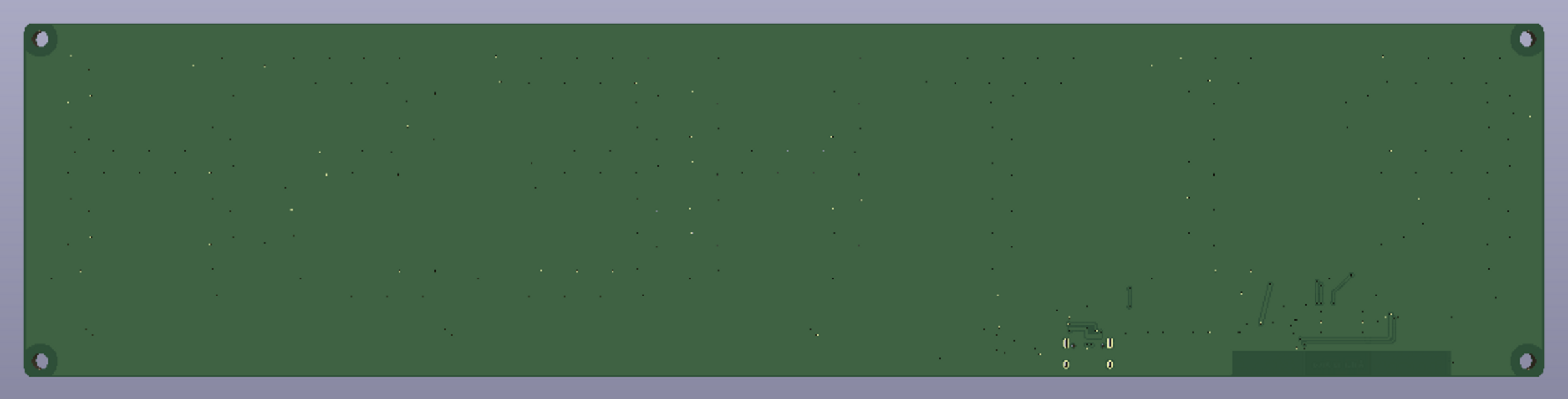 Back of the board in 3D: almost all ground copper